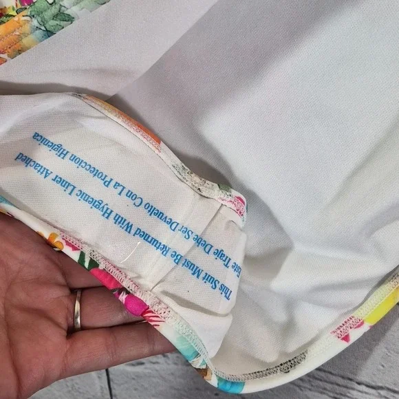 Shade And Shore Bikini Womens Sz XL 36DD Coastal Print Cheeky High-Waist New - Picture 9 of 11